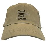 Tcombo Best Stepfather Dad Ever - Step Father Dad Hat (Beige)