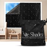 Portable Blackout Curtains (60" x 78.75") - Travel Blackout Curtains for Baby w/Stars - Portable Blackout Shades w/UV & Thermal Protection - Suction Cup Blackout Curtains - Sun Zero Blackout Curtains