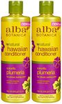 Pack of 2 x Alba Botanica Hawaiian Hair Conditioner Plumeria - 12 fl oz