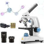 Swift Microscope SW150, Compound Student Microscope, 40X-1000X, Monocular Head, All-Glass Optics, with Wide-Field 10X/25X Eyepieces, Coarse & Fine Focusing, Dual Illumination, Cordless-Capable