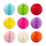 Rozi Decoration Beautiful Honeycomb Party Decoration Balls Hanging Decor Birthday Party Wedding Birthday Home Decoration (Pack of 6 Pcs, Multicolore)