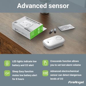 FireAngel Carbon Monoxide Alarm – Battery Operated CO Detector