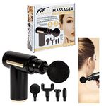 VFM - Compact Massage Gun and Bag with Attachments (Black)