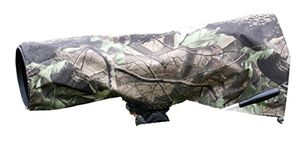 Rainsleeve cover for camera lenses. Medium size in an attractive leaf pattern material. Approx LENGTH SIZE is 56 CM.