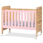 Fisher-Price Romania Baby Crib with Wheels and Adjustable Height 0-3 Years (Pink, with Mattress)