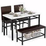 AWQM Dining Table Set for 4 with Be