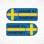 Made In Sweden Sticker Set Vinyl Decal Badge For Swedish Car SUV Quarter Panel Emblem Fits Volvo & Saab