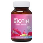 ZEROHARM Biotin Tablets for Hair, Skin and Nails | Biotin Vitamin B7 Tablets for Men and Women | Hair vitamin for hair growth | No side effects (60 Tablets)