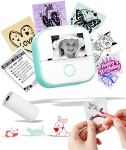 Memoking Print Pods Mini Printer - T02 Thermal Sticker Printer for Kids, Bluetooth Wireless Sticker Maker Machine, Portable Pocket Inkless Label Maker for Gift, Anatomy Flashcard, Journal, Note