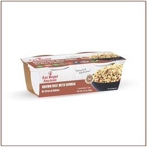 Eat Regal Ancient Brown Rice with Quinoa, Microwave Ready Cups, 100% Natural Ingredients, Non-GMO, 8.8 oz, Pack of 2