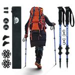Underwood-Aggregator Walking Poles - 2 Pack Collapsible Hiking Poles for Women and Men, Ultralight Telescopic Backpacking Walking Stick, Adjustable Trekking Poles for Mountaining, Anti-shock System
