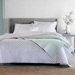 MARTHA STEWART Quilts Set, Cotton, Quiet Gray, Queen