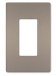 Pass & Seymour RWP26NICC6 Radiant Single Gang Screwless Plastic Wall Plate, Decorative Wall Plate, Nickel, 1 Gang