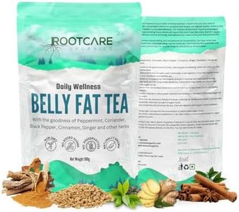 Rootcare Organics Belly Fat Tea-Natural Herbal Blend For Men & Women-Coriander, Cinnamon, Turmeric-Supports Healthy Weight Loss-100% Natural Detox Infusion | Pack Of 1 Month | 100g