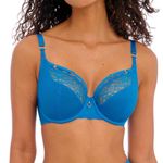 Freya Women's Temptress Underwire Plunge Bra, Med Blue, 34DD