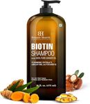 Botanic Hearth Biotin Shampoo With 100% Pure Ginger Oil | Sulfate & Paraben | Free | Enriched With Turmeric Extract, Argan Oil & Vitamin E | For All Hair Types | 16 Fl. Oz