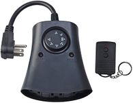 Woods 59746 Outdoor 24-Hour Photoelectric Timer with Remote Control, 3-Outlet