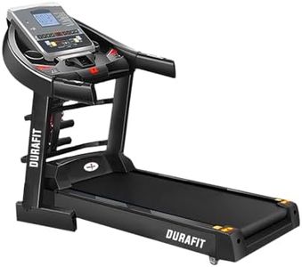 Durafit Panther Multifunction | 5.5 HP Peak DC Motorized Foldable Treadmill| Auto Incline| Home use| Max Speed 18 Km/Hr | Max User Weight 130 Kg|Free Installation Assistance | Black