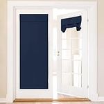 NICETOWN Blackout Shades for Door Window, Room Darkening Door Curtains for French Door, Roll Up Door Blinds for Glass Door Sliding Door Patio Door, 1 Panel, Navy, 36" Wide x 80" Long