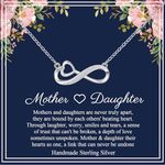 PRETOLE Mother and Daughter Gift Sterling Silver Pendant Necklace for Mom Daughter Necklace Mom Gifts from Daughter Birthday Christmas Presents for Mom Daughter Mother and Daughter Necklace