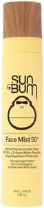Sun Bum Original SPF 50 Sunscreen Face Mist | Vegan and Hawaii 104 Act Compliant Broad Spectrum Moisturizing UVA/UVB Facial Sunscreen Spray with Vitamin E | 100ml
