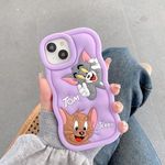 RYCORE Cartoon Design 3D Cute Soft Silicone Back Case Cover with Precise Camera Cuts and Extra 360 Coverage Protection Shockproof Cover Compatible for iPhone 13 - Purple