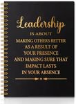 QYUVK Leadership Is About Making Others Better Gold Foil Hardcover 160 Pages Blank Spiral Notebooks, Leader Notebook, Leader Appreciation Gift, Leaving Going Away Gifts for Best Boss Leader Mentor