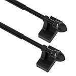 Magnetic Curtain Rods 2 Pack for Metal Doors Top and Bottom, Multi-Use Adjustable Magnetic Rods for Small Windows Cafe Sidelight and Iron Steel Places (Adjust from 9 to 16 Inch, Black)