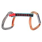 EVTSCAN Climbing Protection Quickdraw Nylon Flat Belt Carabiner Straight Curved Door Outdoor