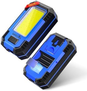 WARSUN LED Work Light Rechargeable Magnetic Portable Mechanic Worklight Battery Powered 1200 Lumens Super Bright for Car Repairing, Camping, Hiking, Gifts for Dad, Blue