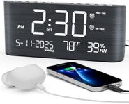 Mesqool Digital Alarm Clock, with C