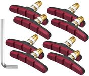 Corki Cycles 4 Pairs Mountain Bike V Brake Pads Set (Red Length 70mm)