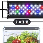 SEAOURA 24/7 Mode LED Aquarium Light for Plants-Full Spectrum Fish Tank Light with Timer, Auto On/Off, 7 Colors, Adjustable Brightness, 3 Modes for Freshwater Tank