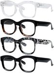 Eyekepper 4 Packing Large Frame Glasses for Women Reading - Oversize Reading Eyeglasses Readers +2.00