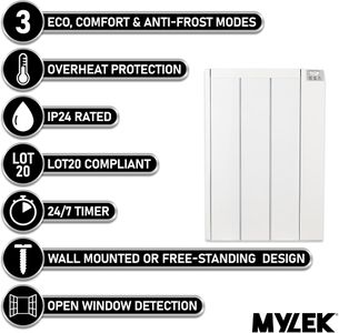 MYLEK 2000W Ceramic Panel Heater – Wall Mounted Electric Heater