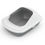 AllPetSolutions Cat Plastic Shell Litter Tray Toilet With Scoop Kitten Easy Cleaning Litter Tray | 50.5 x 38 x 23cm