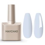 MAYCHAO Blue Gel Nail Polish 1Pc Baby Blue Gel Polish 15ML Soak Off UV LED Light Blue Gel Nail Polish Nail Art Starter Manicure Salon DIY at Home, 0.5 OZ