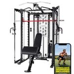 Inspire Fitness SCS Smith System Fully Loaded with Bench and Attachments - Functional Trainer Home Gym with Smith Machine, Bench, Preacher Curl Attachment, and Leg Extension/Leg Curl Attachment