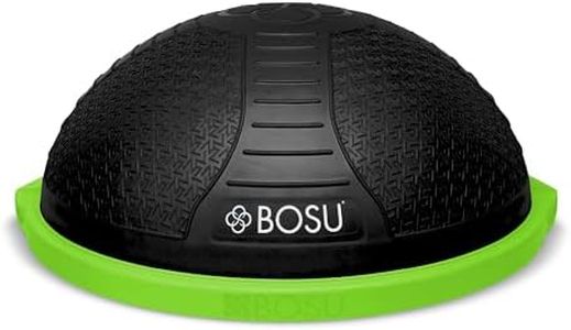 Bosu NEXGEN Balance Strength Trainer, Multi-Functional 26" Exercise Ball, Home Gym Equipment for Full Body Workouts, Black with Lime Green Rim