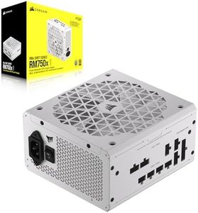 CORSAIR RM750x Shift Fully Modular ATX Power Supply - 80 Plus Gold - ATX 3.0 - PCIe 5.0 - Zero RPM - Modular Side Interface - White