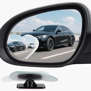 4 Pack Blind Spot Mirrors for Car, Frameless Side Mirror Blindspot Convex HD Glass Car Accessories, Side View Mirror Blindspot with Wide Angle Adjustable Stick for Cars, SUV and Trucks