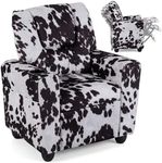 Costzon Kids Recliner Chair with Cup Holder, Toddler Adjustable Lounge Chair w/Footrest for Boys Girls Room, Ergonomic Baby Child Furniture Sofa for Age 3+ Gifts, Kids Mini Recliner up to 150 lbs