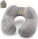 Z ZHOUHAI Travel Pillow, Travel Neck Pillow for Airplane, Car, Office and Home, Inflatable Travel Pillow for Sleeping