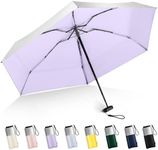 LEAGERA Mini Umbrella For Purse - UPF 50+ UV Blocker Sun Protection Umbrella, Small Micro Travel Parasol Design for Women, Purple