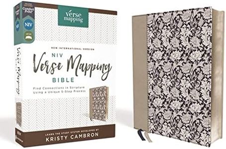 NIV, Verse Mapping Bible, Leathersoft, Navy Floral, Comfort Print: Find Connections in Scripture Using a Unique 5-Step Process