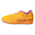 Nivia Rabona 2.0 Turf Football Shoes for Kids, Rubber Stud with PVC Synthetic Leather with Velcro Strap, Light Weight die Cut Insole (Orange), UK02