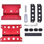 CENPEK RC Car Work Stand Repair Workstation Tools Aluminum 360 Degree Rotation Lift Or Lower for 1/12 1/10 1/8 Scale Cars Trucks (Red)