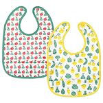 IKEA Matvra Bib Fruit Vegetables Pattern Green Yellow 404.269.25