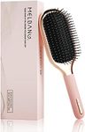 Melbang Paddle Brush for Detangling, Metal Bristle - Professional Large Hair Brush All Hair Types, Hair Brush with Steel Bristles for Anti-Static & Massaging Scalp