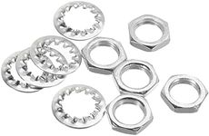 MECCANIXITY Lamp Tube Threaded Lock Nuts with Washers 1/8IP Thread Hex Fasteners for Chandelier Ceiling Light Repair Assembly DIY Hardware, Pack of 120